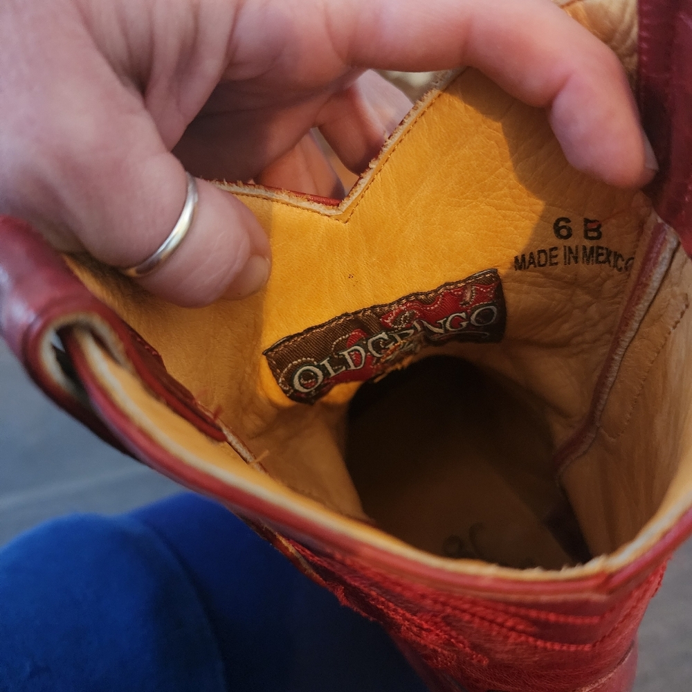 Old Gringo Red Short Cowgirl Boots - Picture 4 of 6